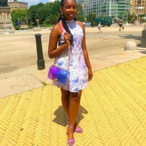 Multicolor Quilted Jelly Crossbody purse